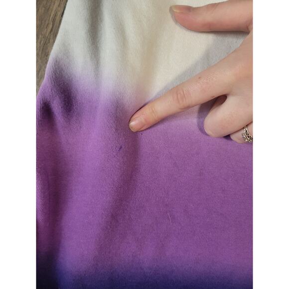 Good American Cropped Purple Ombre Pull Over Hoodie Sunset001 Size 4 Women's XL - Picture 7 of 10